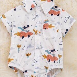 Kids Printed One Piece - White